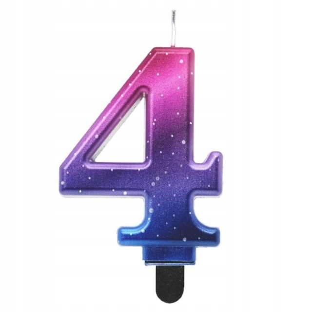 

Świeczka ombre Cyfra 4 na tort dekoracja Kosmos