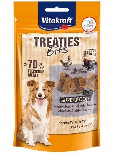 5x Vitakraft Treaties Bits černý bez superpotravin 100 g