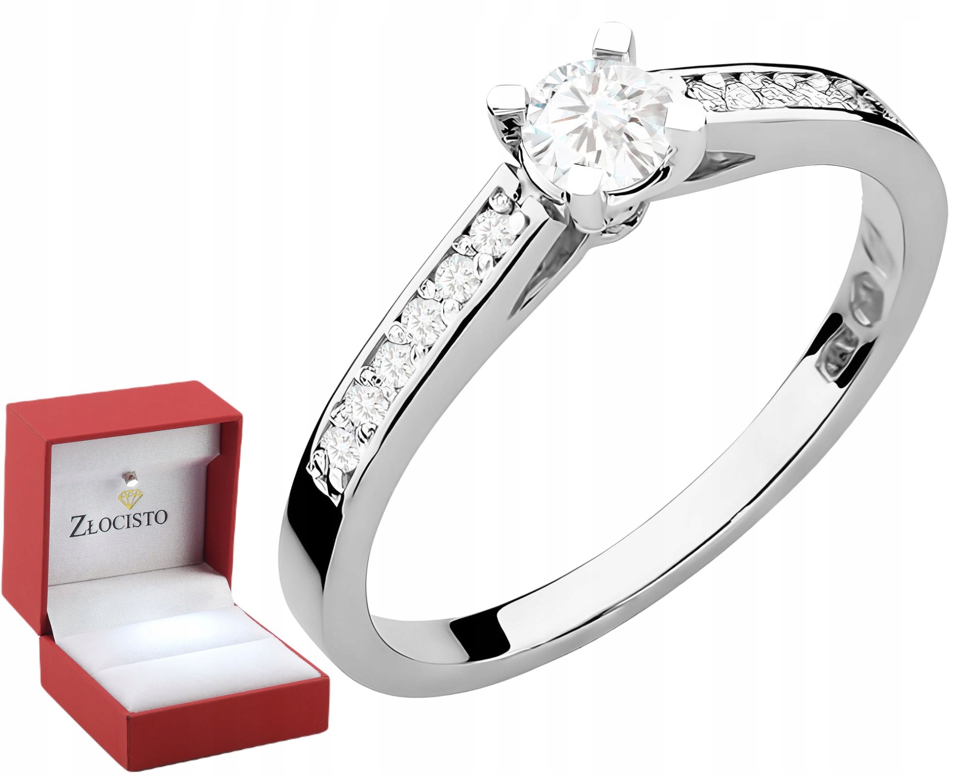 Minimalistický Prstýnek S Diamanty Lab Zlato 14K Drť 585