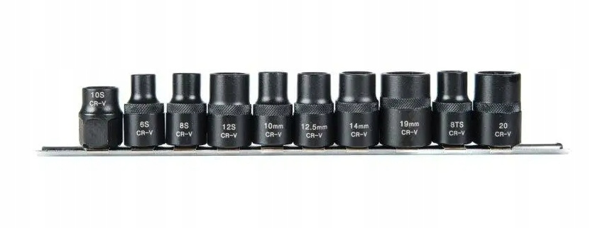 ZESTAW SPECJALNYCH NASADEK SAMOCHODOWYCH 1/2" 10 ELEMENTÓW ROOKS Liczba elementów w zestawie 10