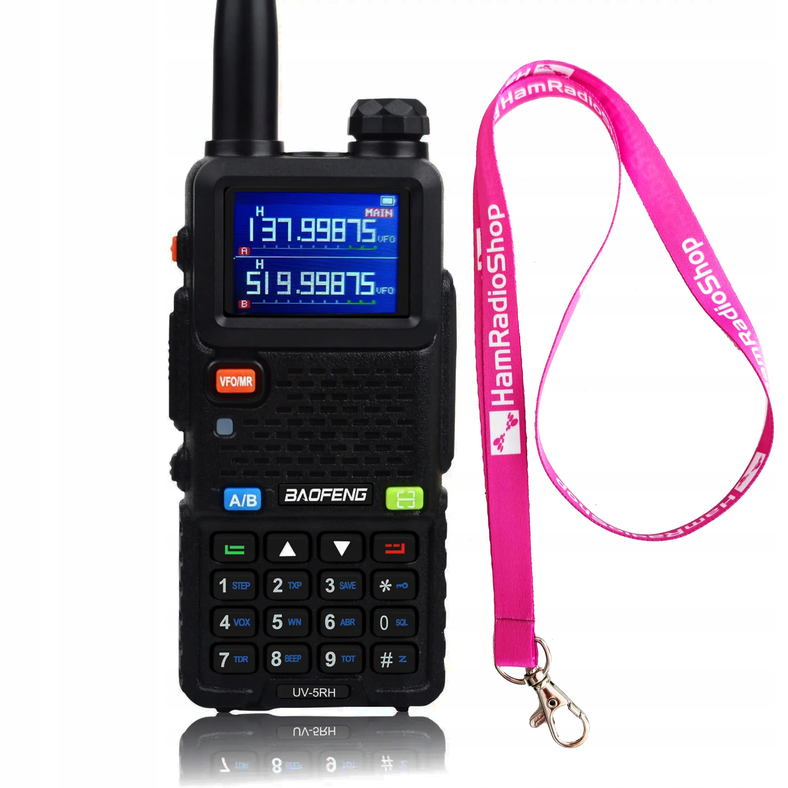 Baofeng UV-5RH 8W z AirBand dwupasmowy radiotelefon 136-174MHz/400-520MHz