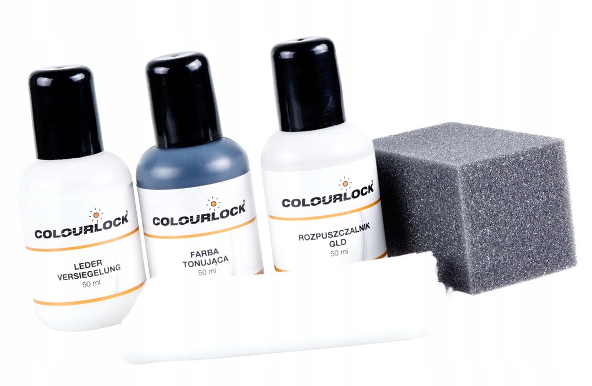 Colourlock Farba Czarna tonujący Zestaw 150ml do Kierownicy Tapicerki Farby