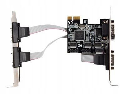 Lanberg PCE-DB9-004 Lanberg Pci Express->COM 9PIN X4 Śledzie Low profile