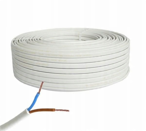 

Przewód linka OMYp 2x1mm2 biały płaski polski