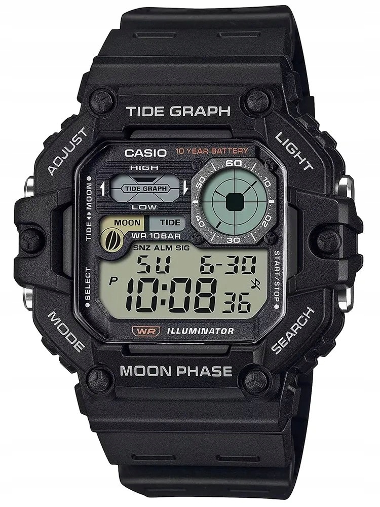 Pánské Hodinky Casio Digital Moonphase WS-1700H-1AV Box