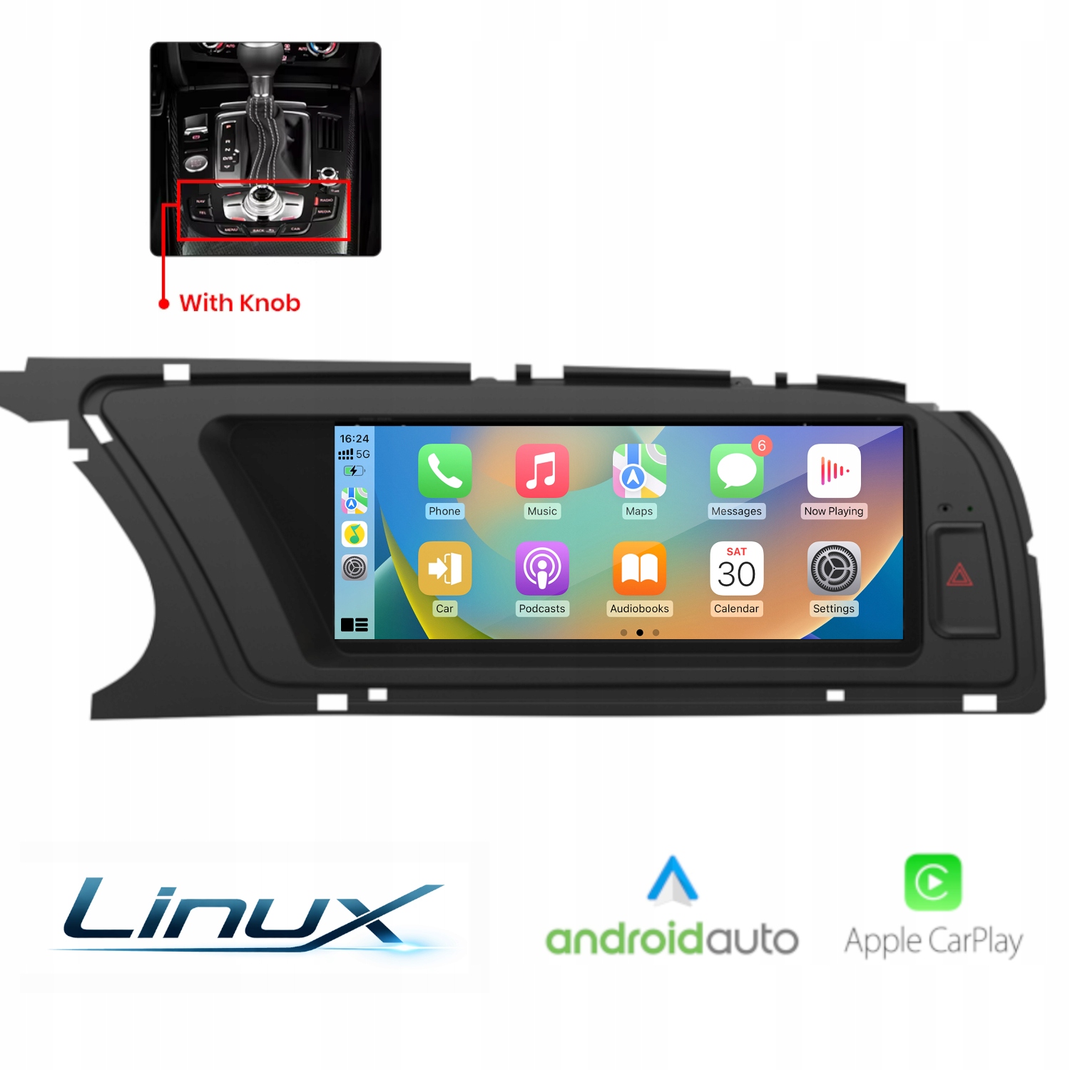 Linuxové rádio pre Audi A5 8T (2008-2017) Android Auto Carplay
