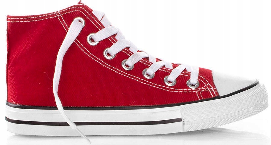 

4970 Czerwone Wysokie Trampki Tenisówki Damskie 38