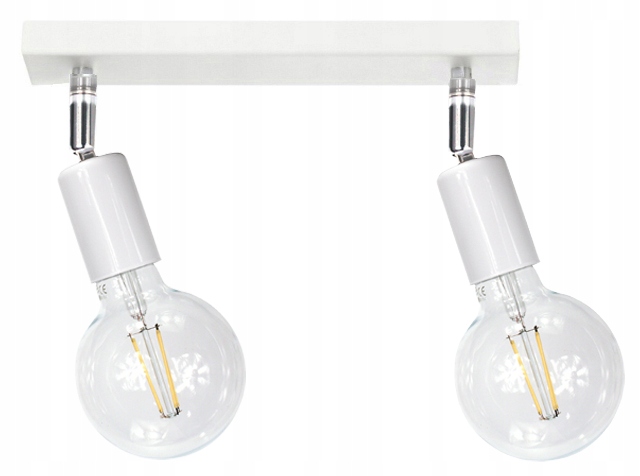 Stropní svítidlo stropní svítidlo spotový lustr Edison, bílá, loftová Led stropní lampa