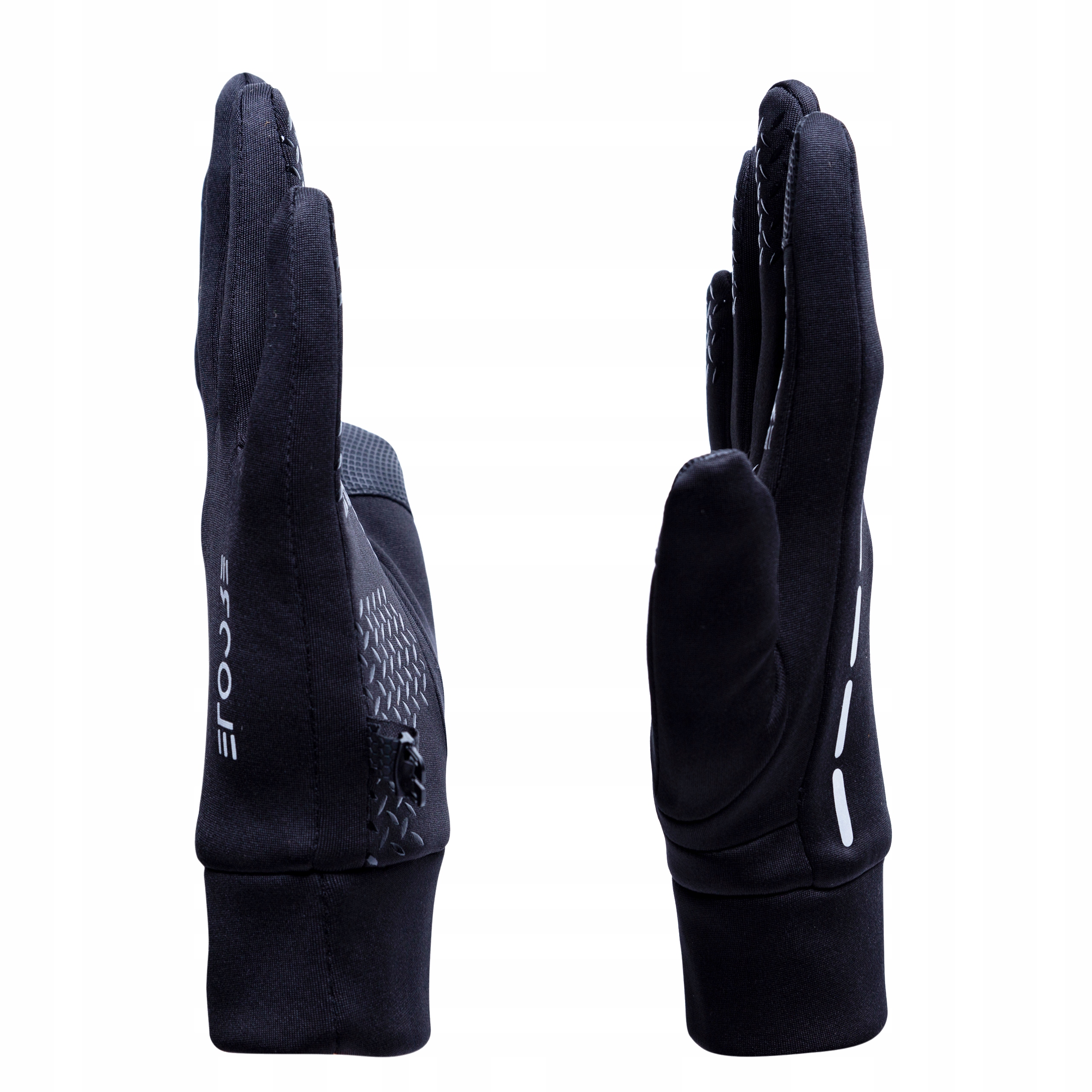 RĘKAWICZKI ROWEROWE MĘSKIE L ZIMOWE DAMSKIE CZARNE ODBLASK DOTYKOWE CIEPŁE Marka Ercole