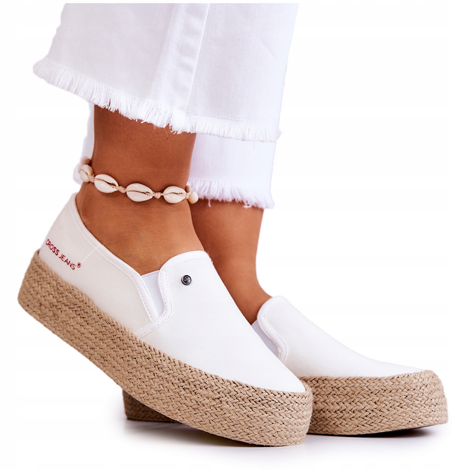 

Damskie Espadryle Cross Jeans JJ2R4013C Białe 39