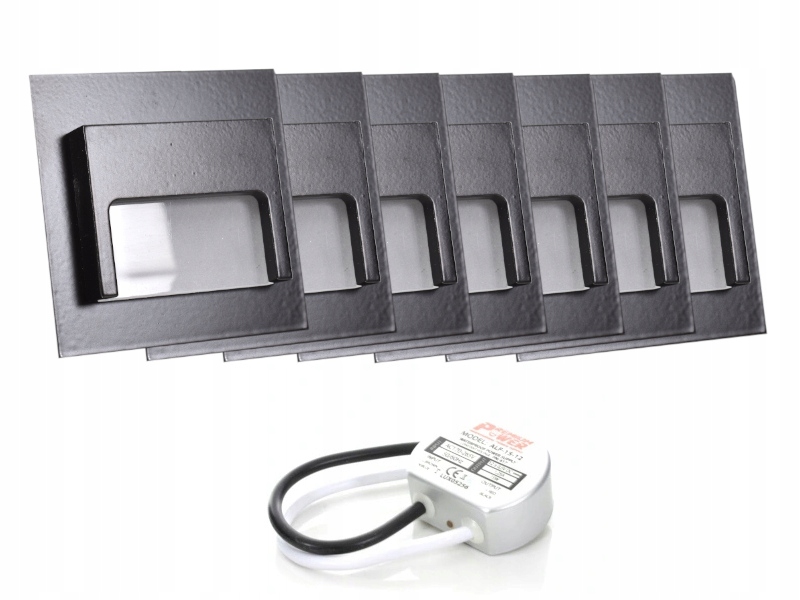 Sada Led schodišťové halogenové lampy 7x napájecí zdroj