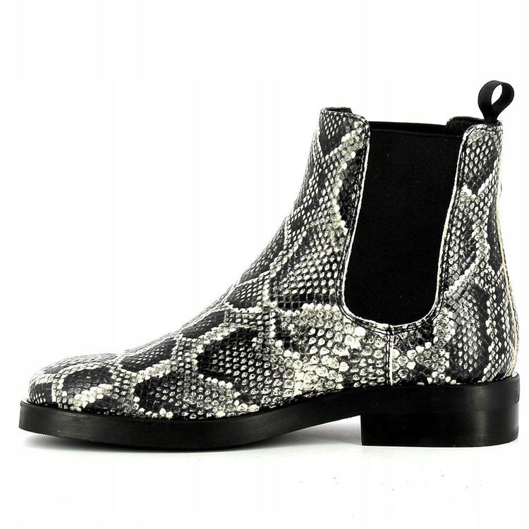 CARINII B5631 SZTYBLETY SKÓRA CZARNE BIAŁE WĄŻ Marka Carinii