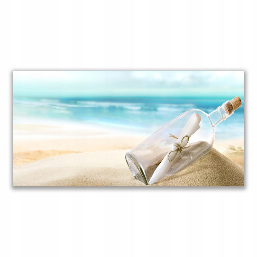 

Obraz akrylowy 120x60 cm Plaża Butelka List Sztuka