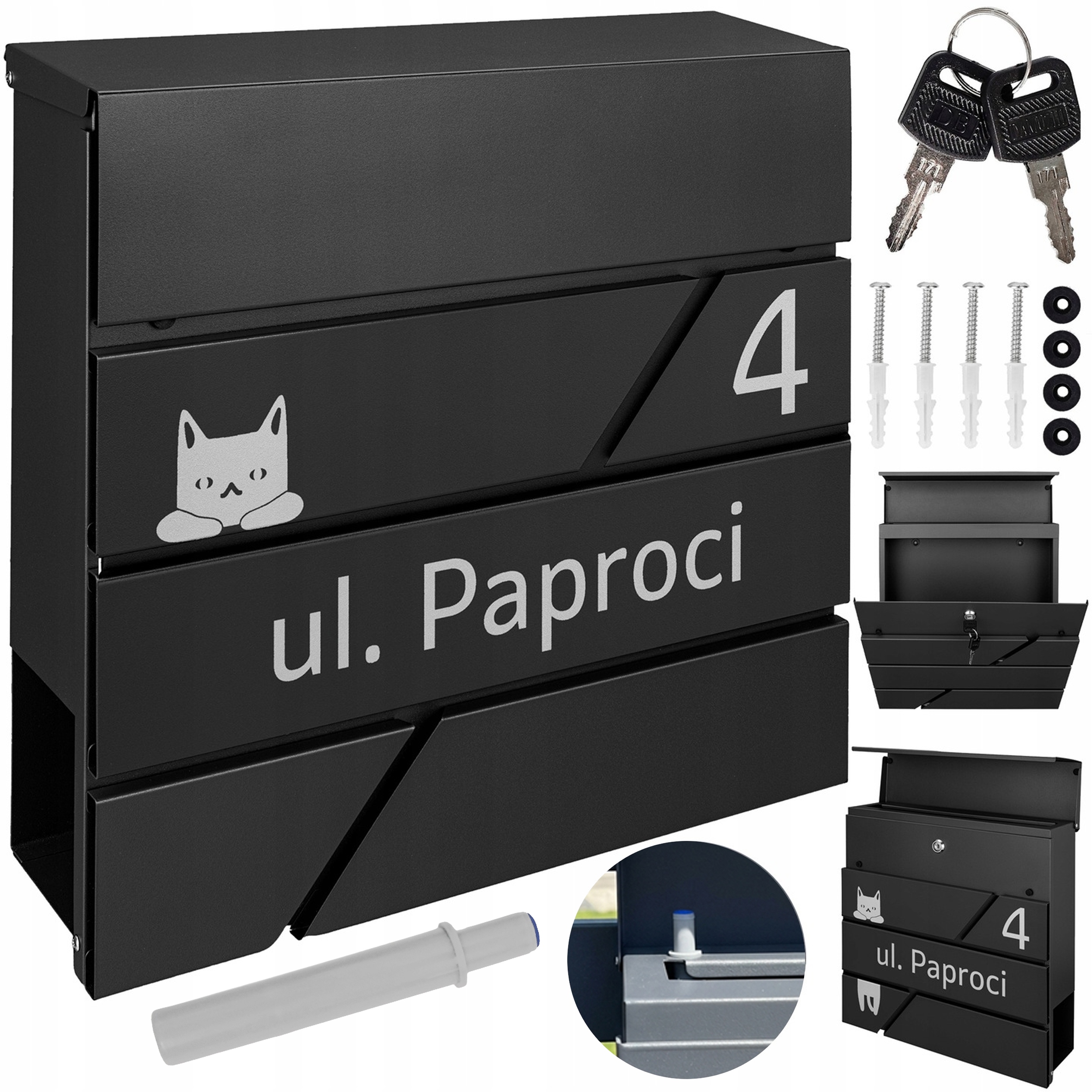 Poštovní Schránka Na Dopisy Modern Černá Vzor