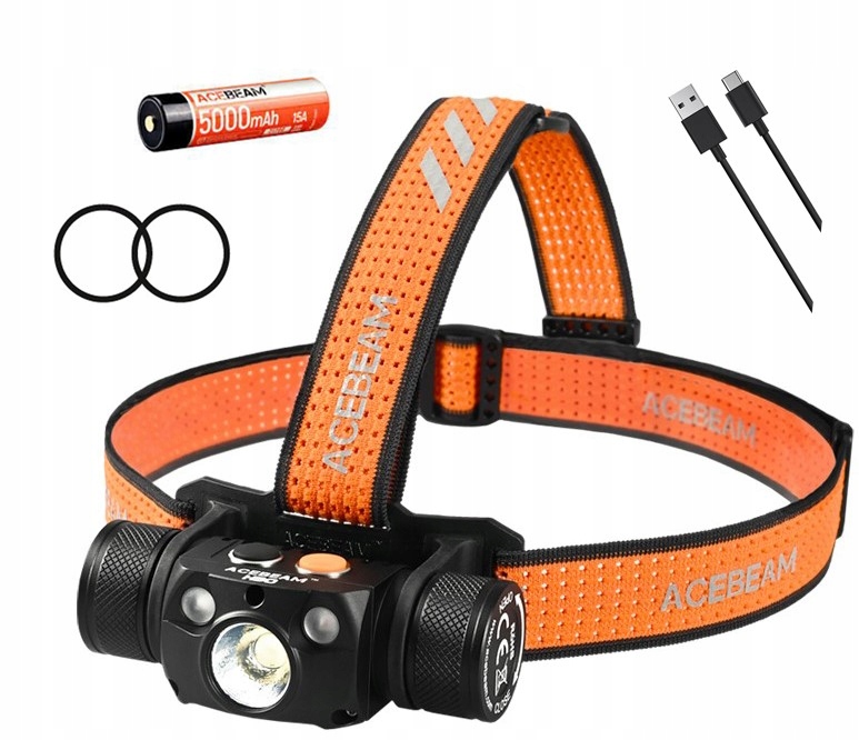 Acebeam Latarka Diodowa Czołówka H30 Czerwone Zielone Usb-c 171m 4000lm