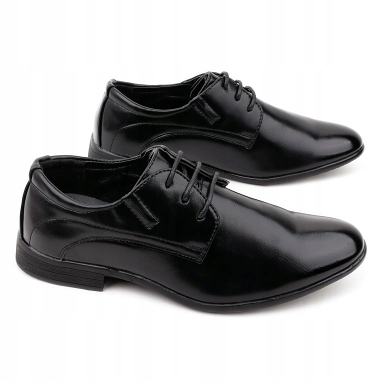 

Czarne Buty Wizytowe Chłopięce Młodzieżowe Półbuty