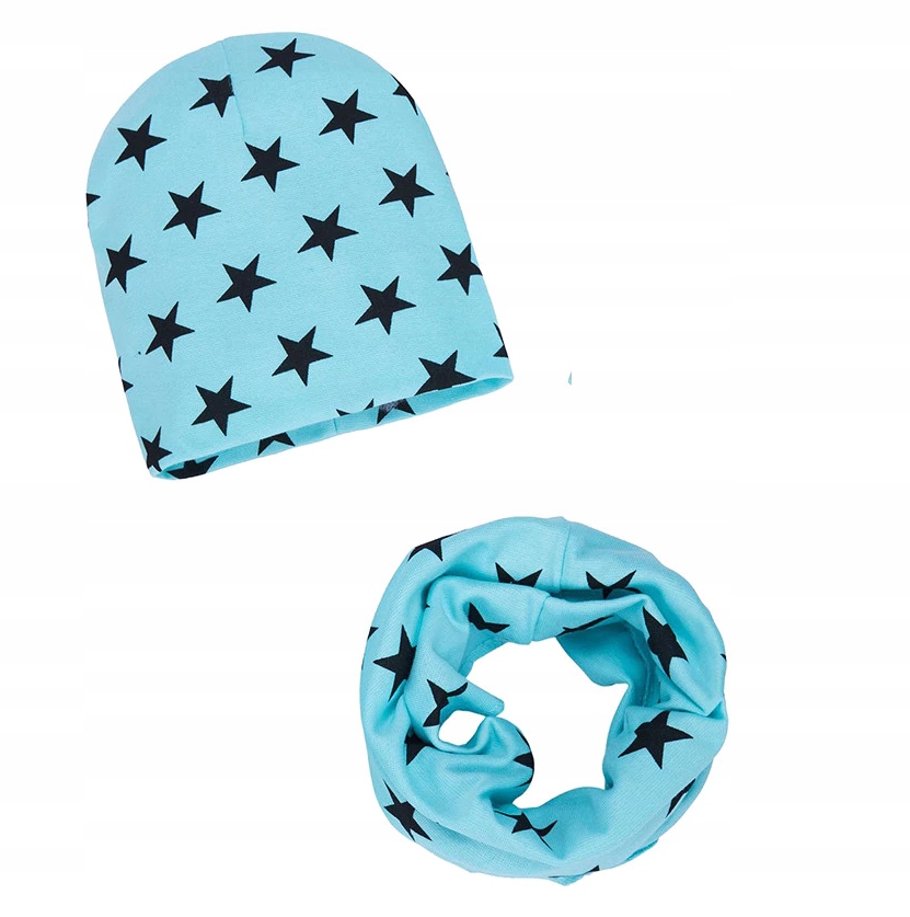 

Komplet 2szt czapka komin wiosna 1-4l niebieski