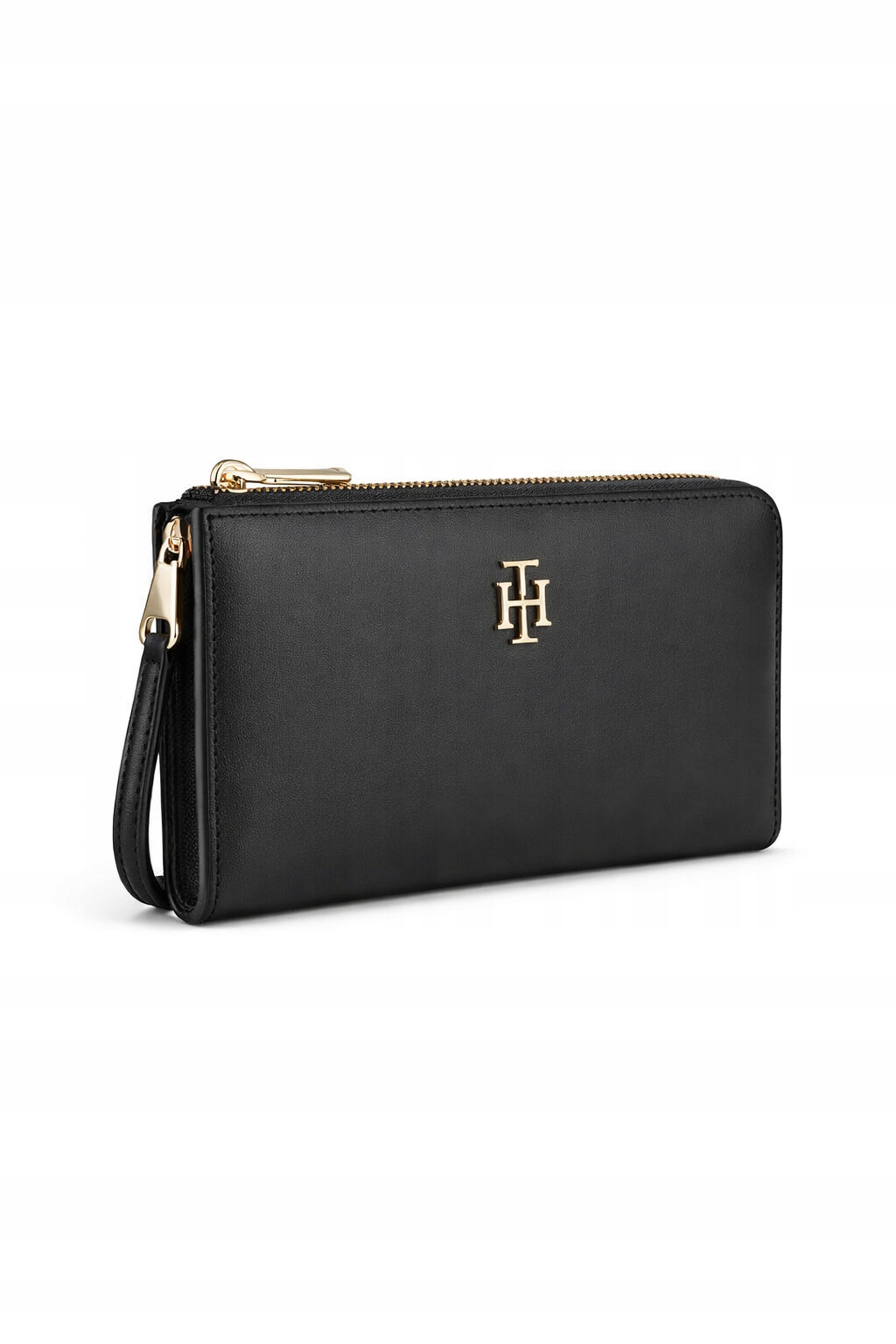 Tommy Hilfiger Černá Peněženka S Logem Zlaté Kování 19x10x2,5 I3C