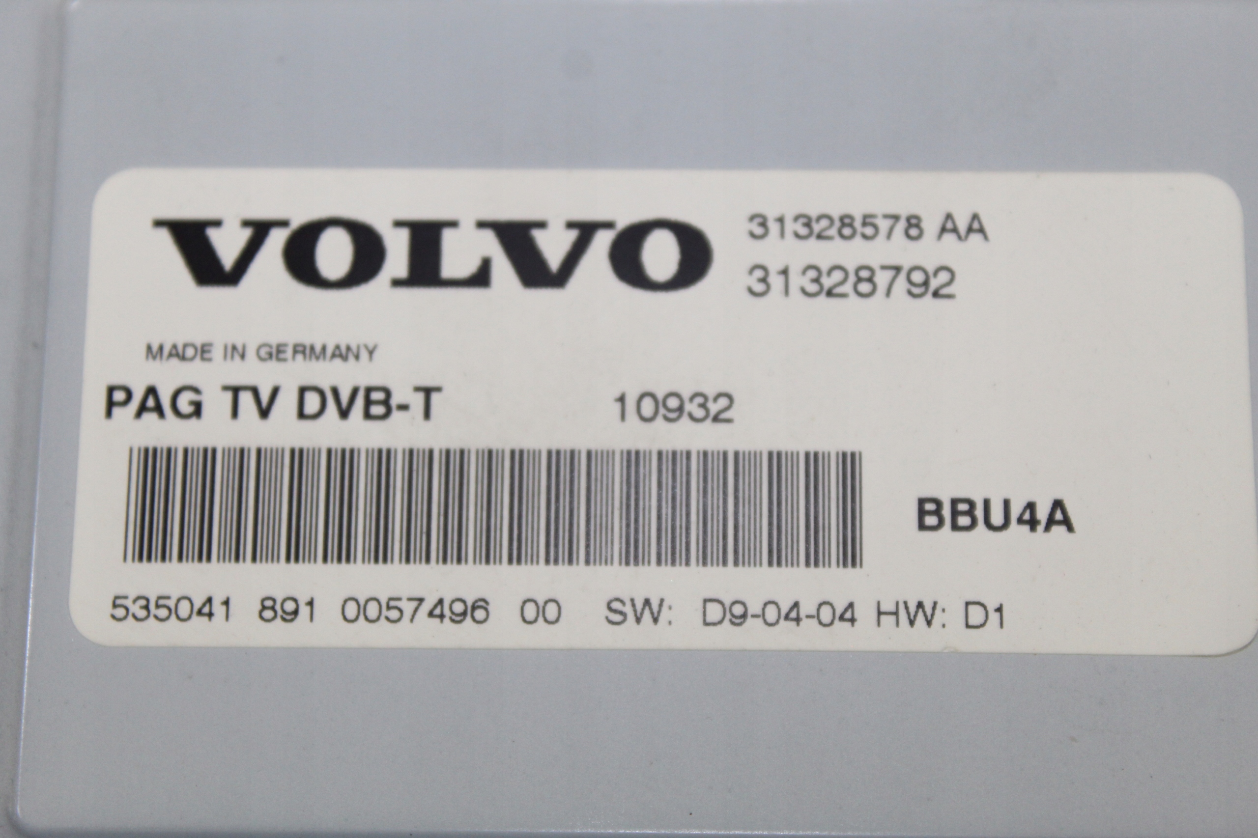 VOLVO V60 S60 II XC60 TUNER modulo DVB-T