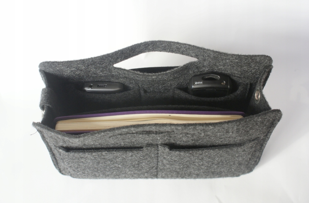 Organizer filcowy do torby, funkcjonalny wkład do torebki Bertoni - Czarny Kod producenta OR02
