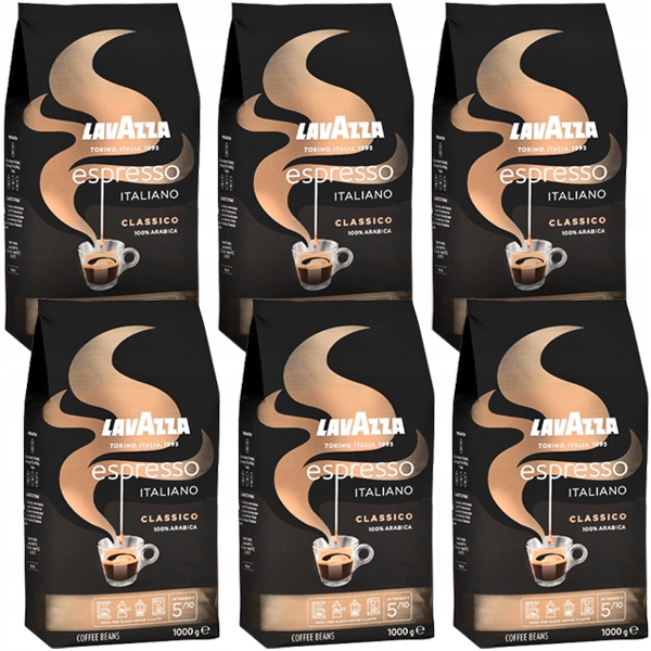 Levně 6 x Káva Lavazza Espresso Italiano Classico 1 kg videokniha Bonus