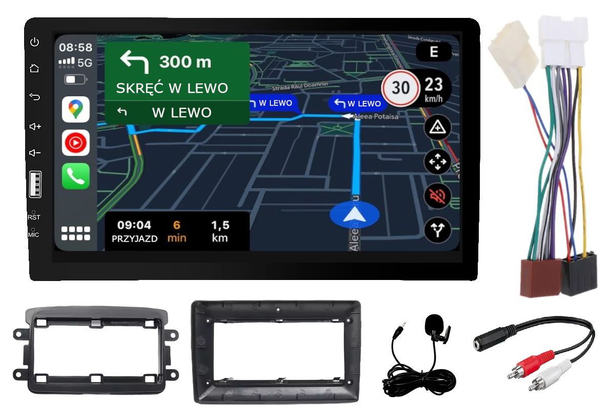 Rádio Dacia Logan 2011-2022 Android-auto Carplay Usb MP3 Bluetooth