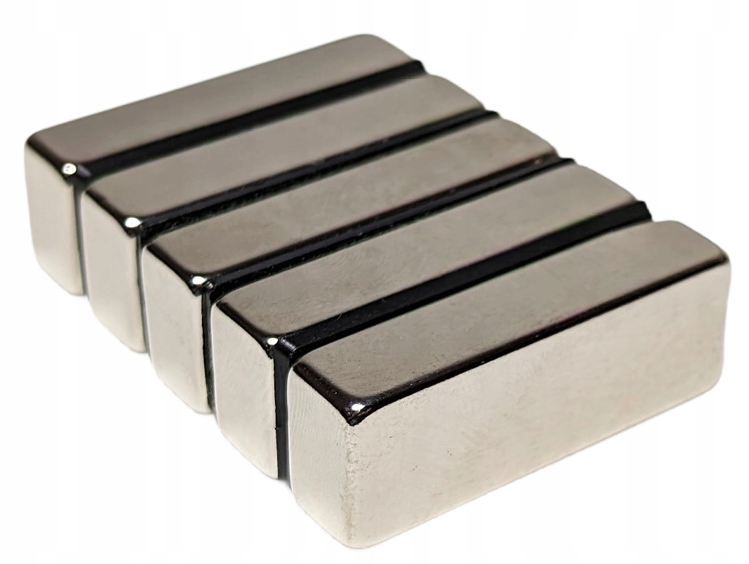 

Magnes Neodymowy Płytkowy Mocny 40x15x10mm 5szt.
