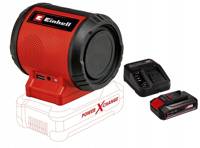 Einhell Bezdrátový Reproduktor Tc-sr 18 Li 4514150 Set Akumulátor 2,5AH