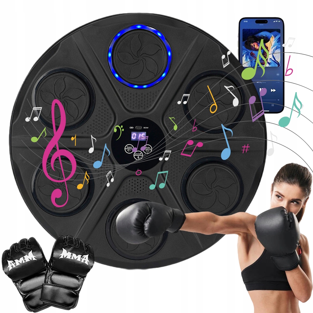 Inteligentna Maszyna Bokserska Led Bluetooth Z Rękawicami Do Treningu