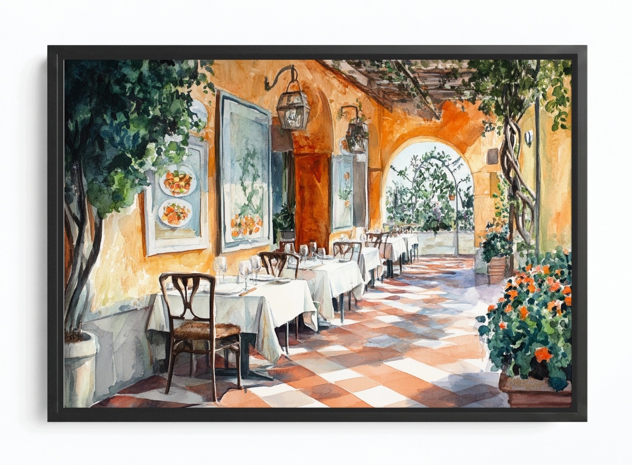 Obraz Rám Americký Box Restaurace Pizzeria Trattoria Jídlo 60x40