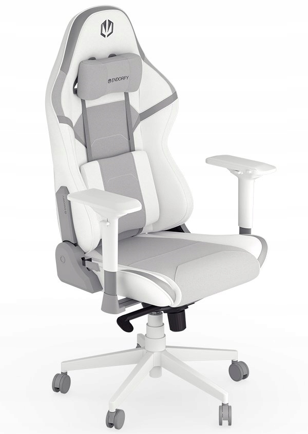 Endorfy herní židle Scrim Owh kombinace textil kůže/ bílá