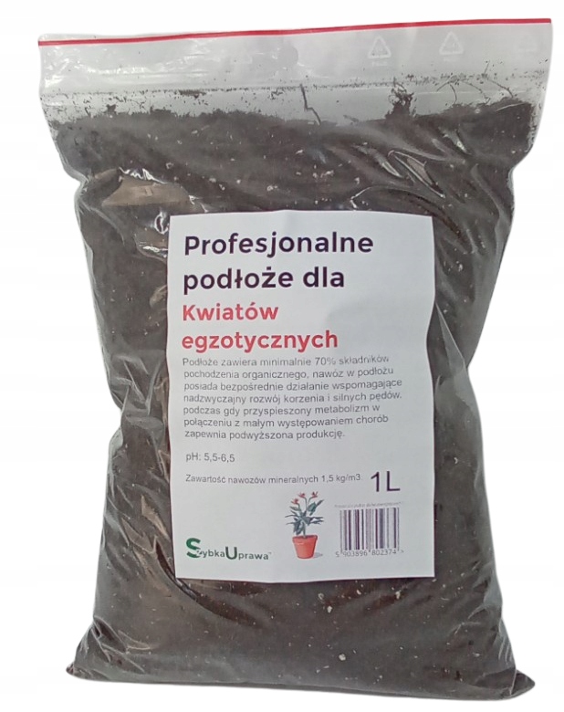 

Podłoże ziemia kwiaty rośliny egzotyczne 1 litr