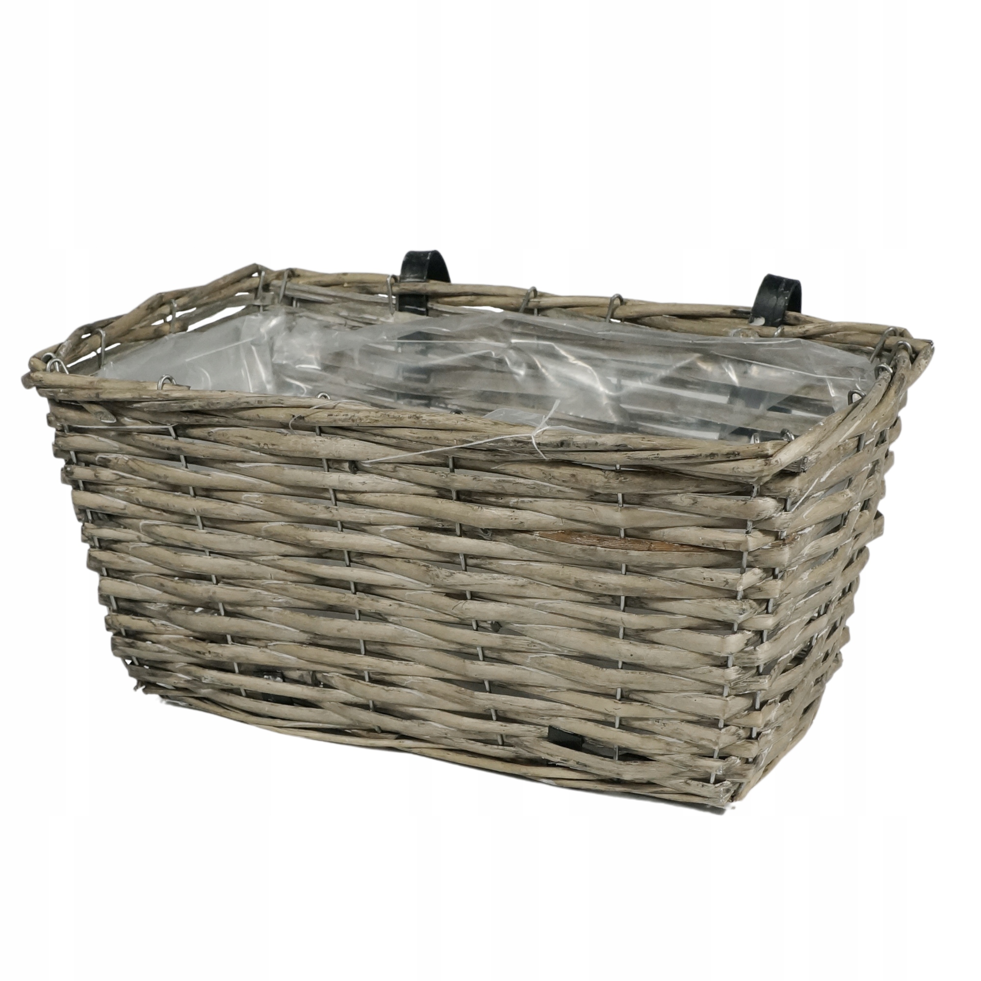 

Skrzynka balkonowa kwiatowa z uchwytami 33cm szara