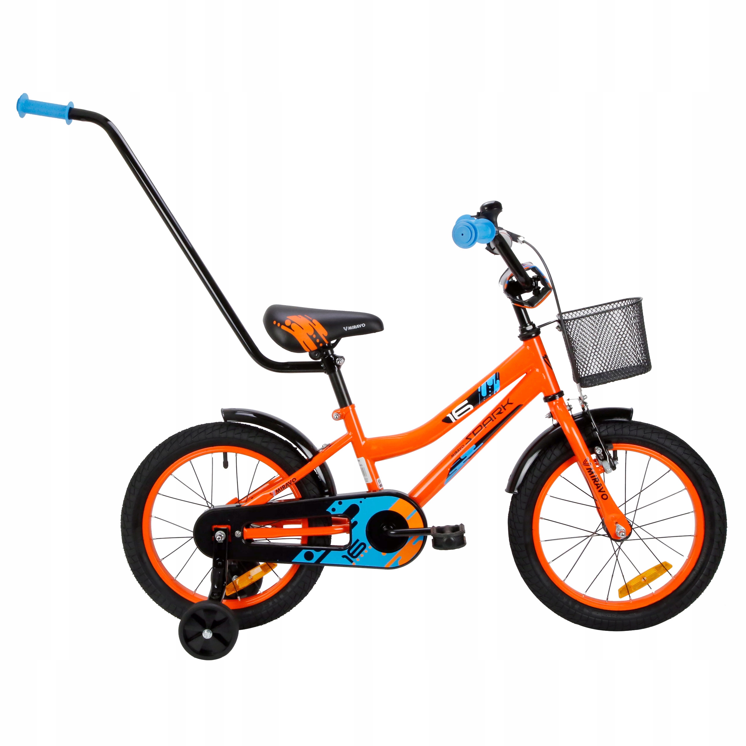 Rowerek Dziecięcy 16 Cali Miravo Rower Dla Chłopca Koszyk Prowadnik