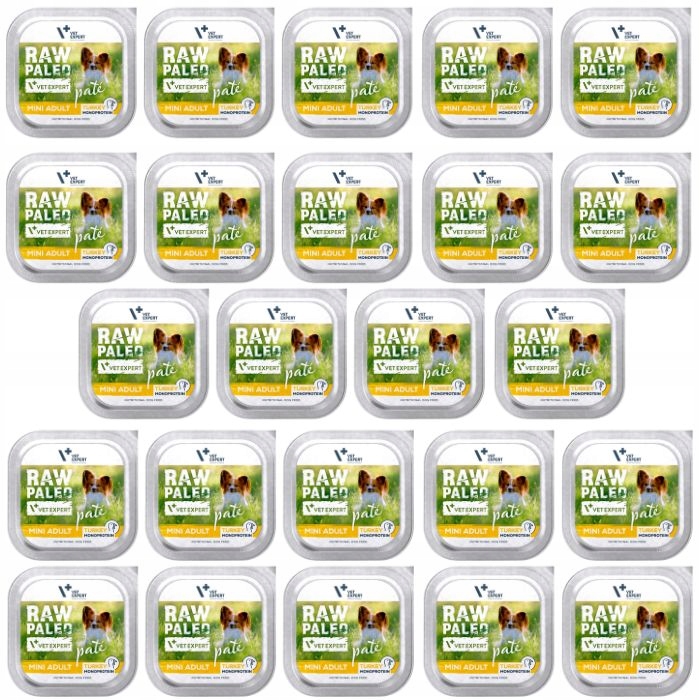 Raw Paleo Pate Mini Adult Turkey Pasztet dla psów dorosłych Indyk 24 x 150g