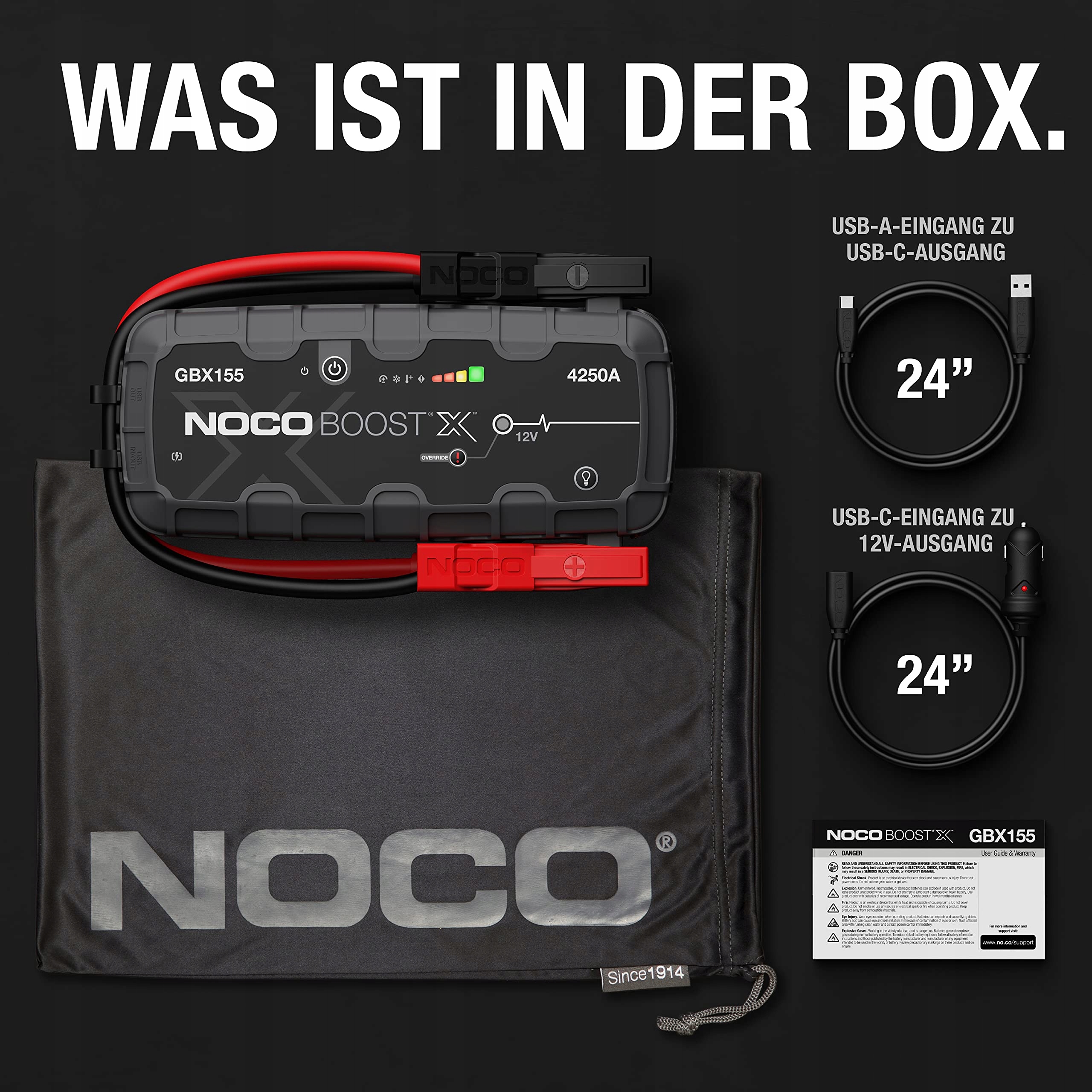 NOCO Boost X GBX155 4250A 12V Powerbank Rozruchowa Do 10L Benzyny 8L Diesla — miniatura 8