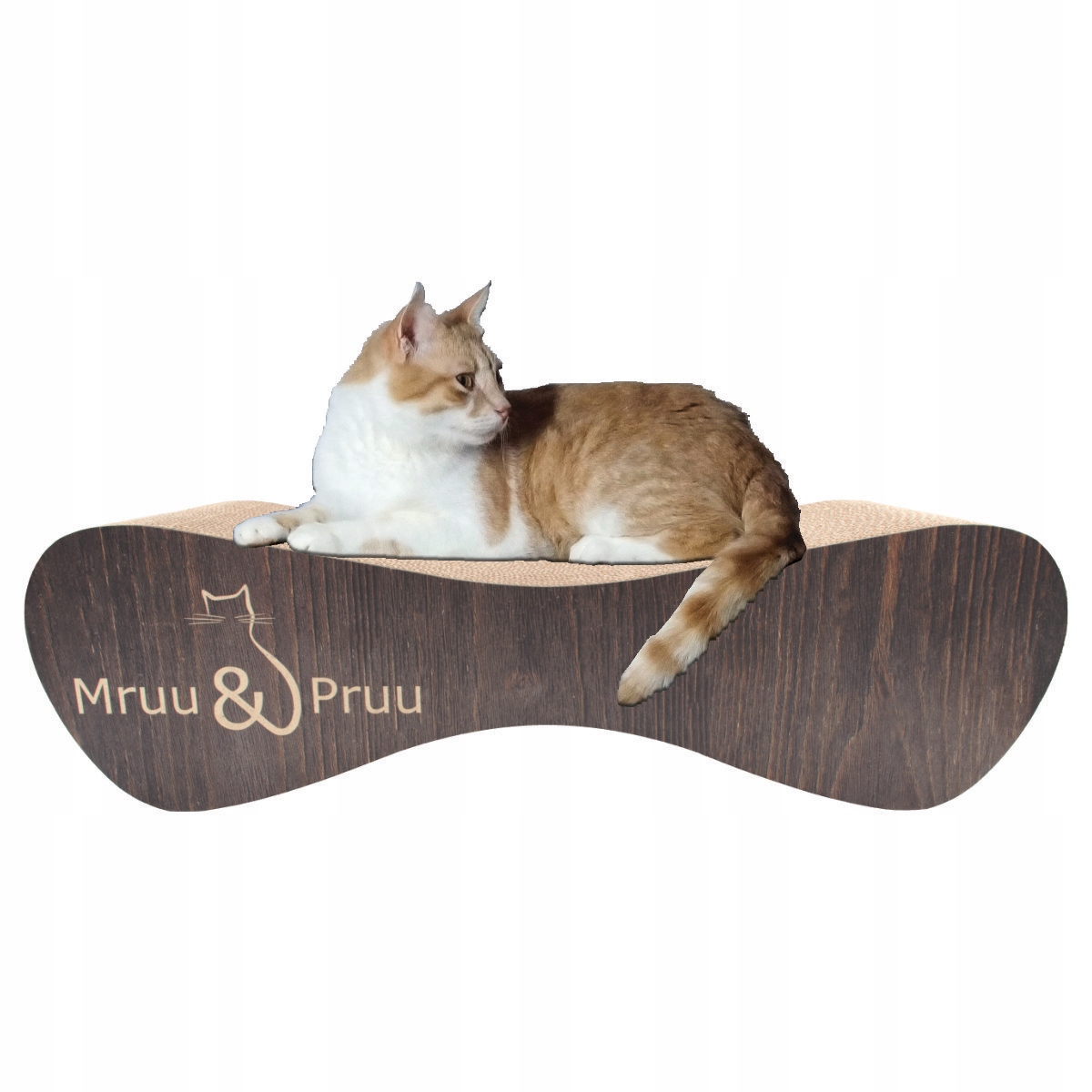 Levně Škrabadlo nízké, pelíšek na škrábání Mruu&Pruu 70 cm