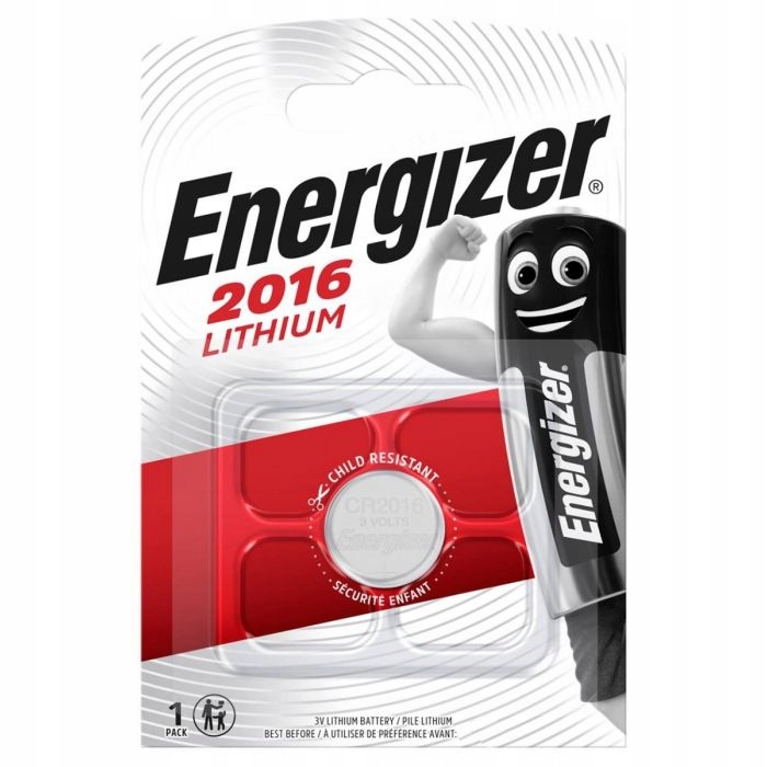 

Bateria litowa Energizer 3V Cr 2016 --- 1 sztuka
