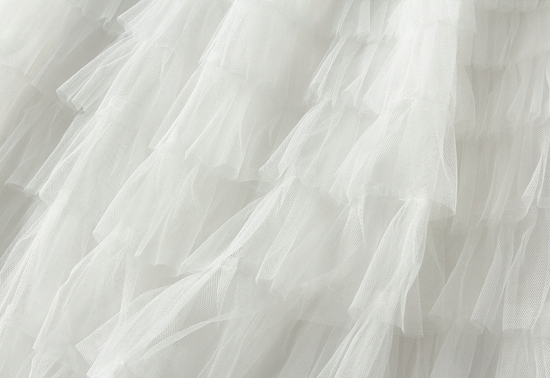 ZWIEWNA DŁUGA PLISOWANA TIULOWA SPÓDNICA NA GUMCES Wzór dominujący bez wzoru