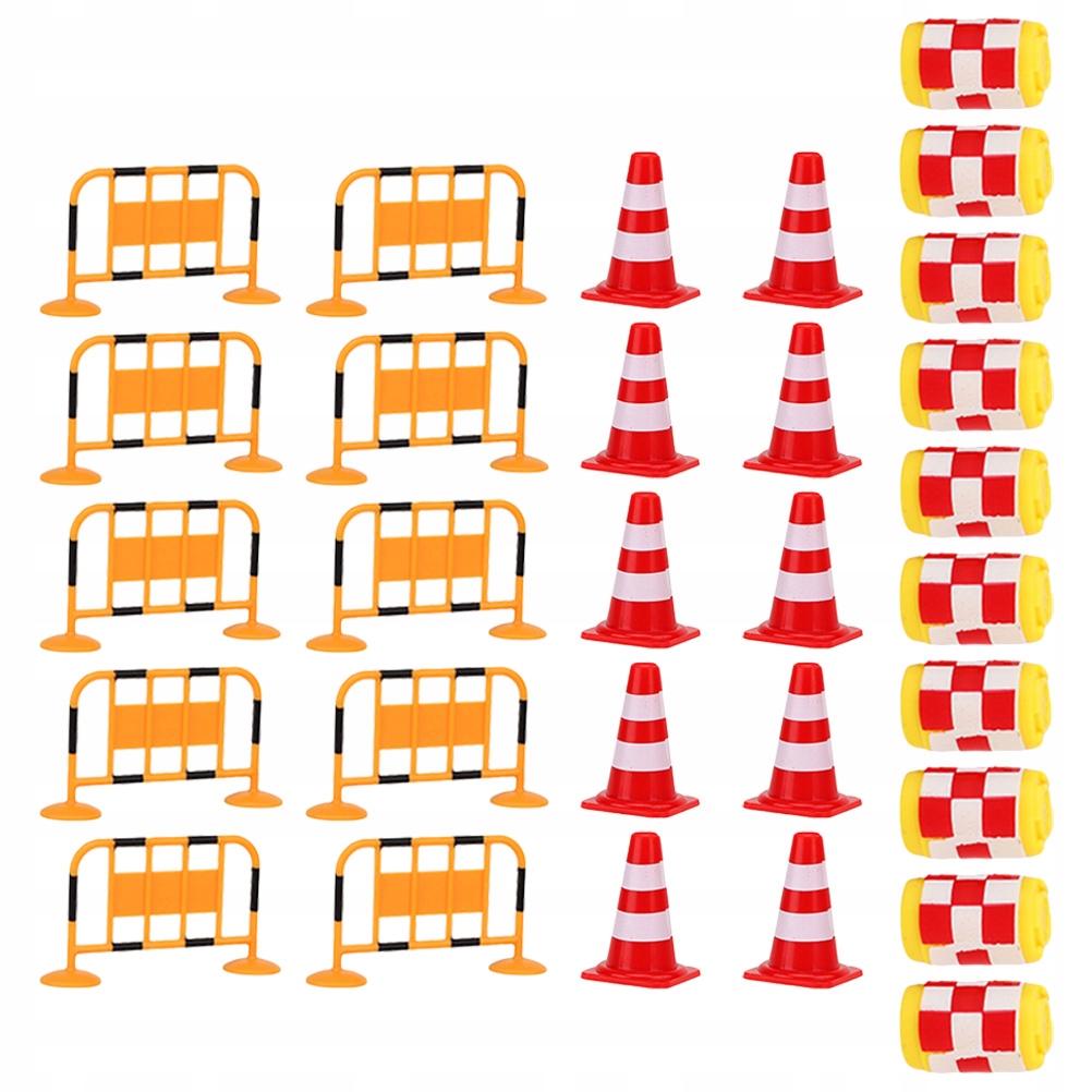 Ga-TRAFFIC BARRICADE PLASTIC ROADBLOCK MODEL MINI Wiek dziecka 18 lat +