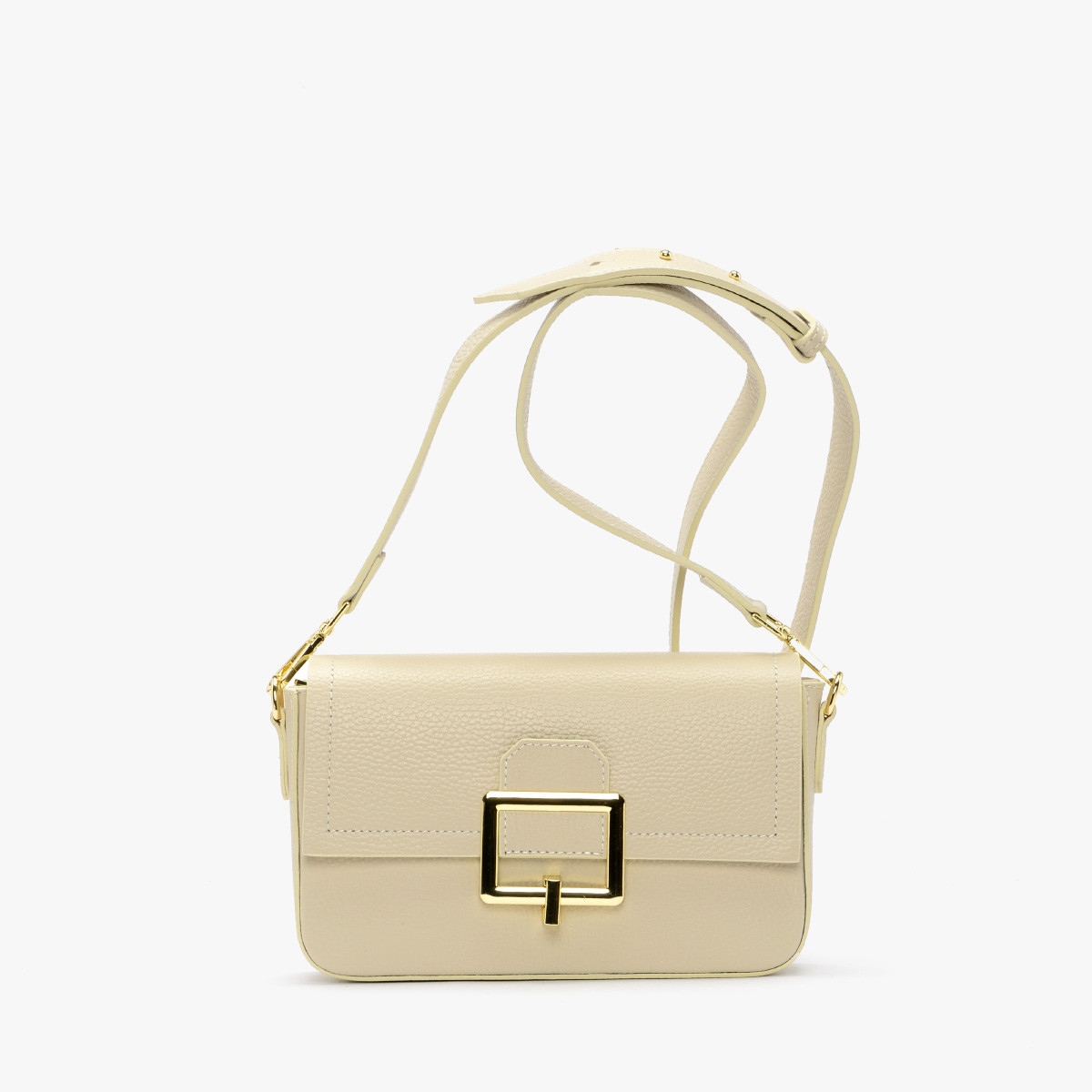 

Ryłko kremowa skórzana torebka damska