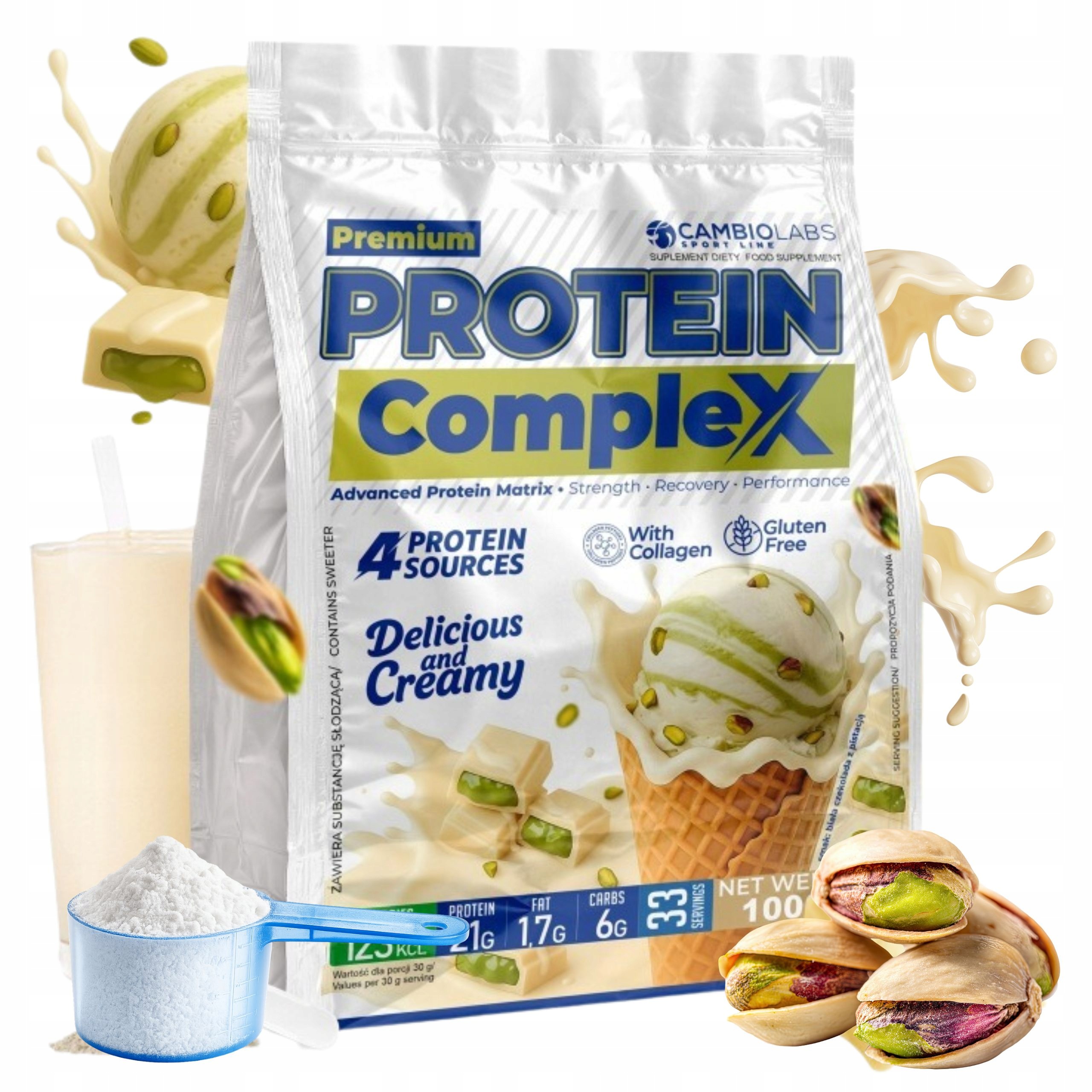 Protein Complex Protein Wpc protein s kolagenem Pistáciový 1000 g