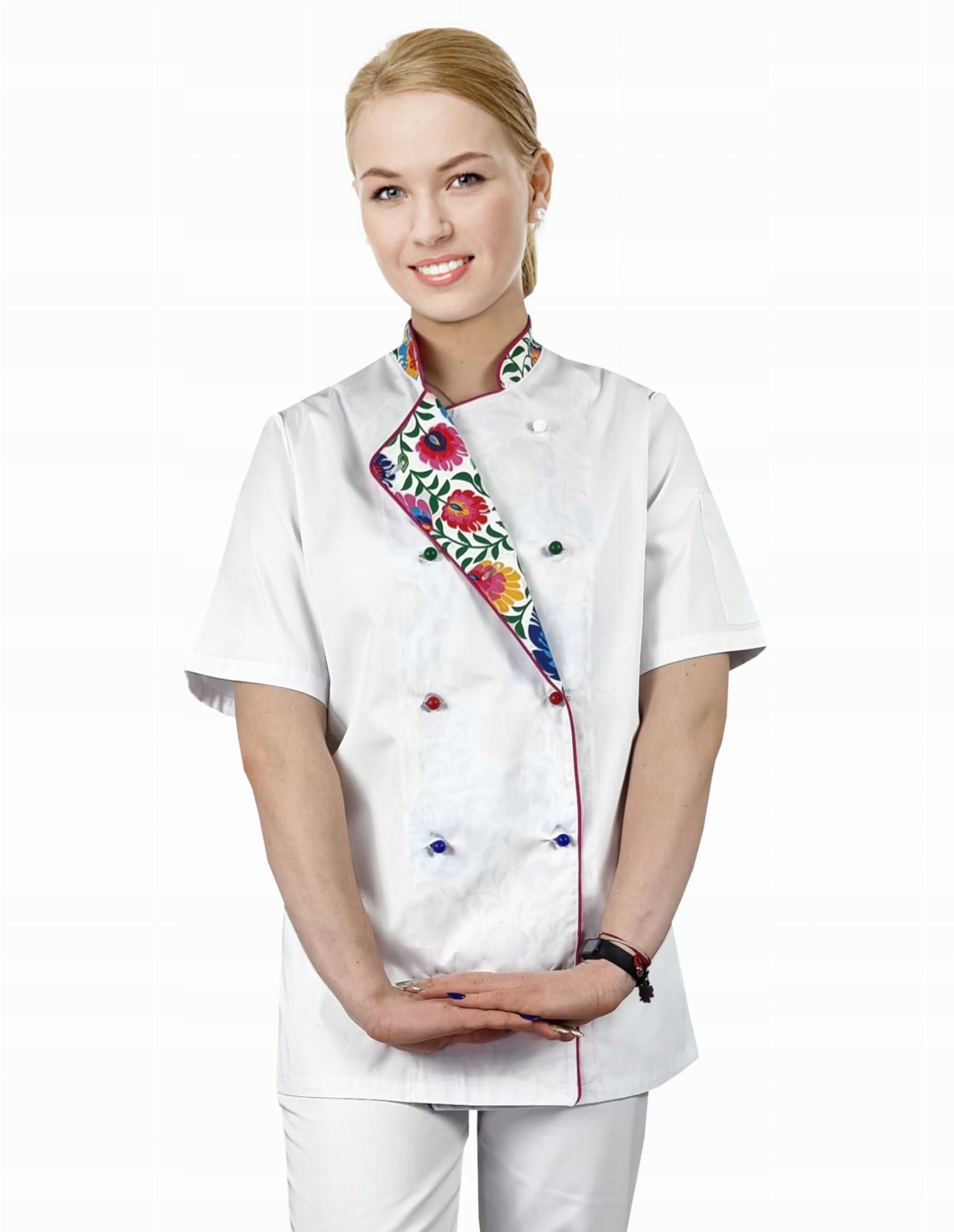 

Bluza kucharska damska M&C kitel krótki rękaw