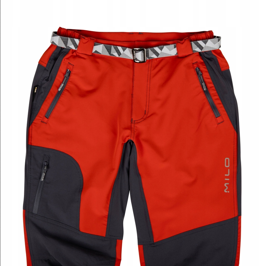 Męskie Górskie spodnie trekkingowe Milo ATERO - brick/dark grey M Marka Milo