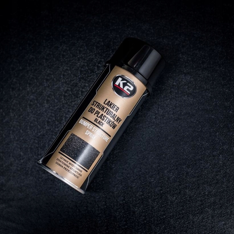 K2 BUMPER LAKIER STRUKTURALNY DO PLASTIKÓW CZARNY Pojemność opakowania 400 ml