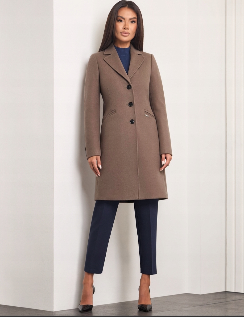 Zartex kabát podzimní a zimní klasický bez kapuce Tina natural AW25 vel.34