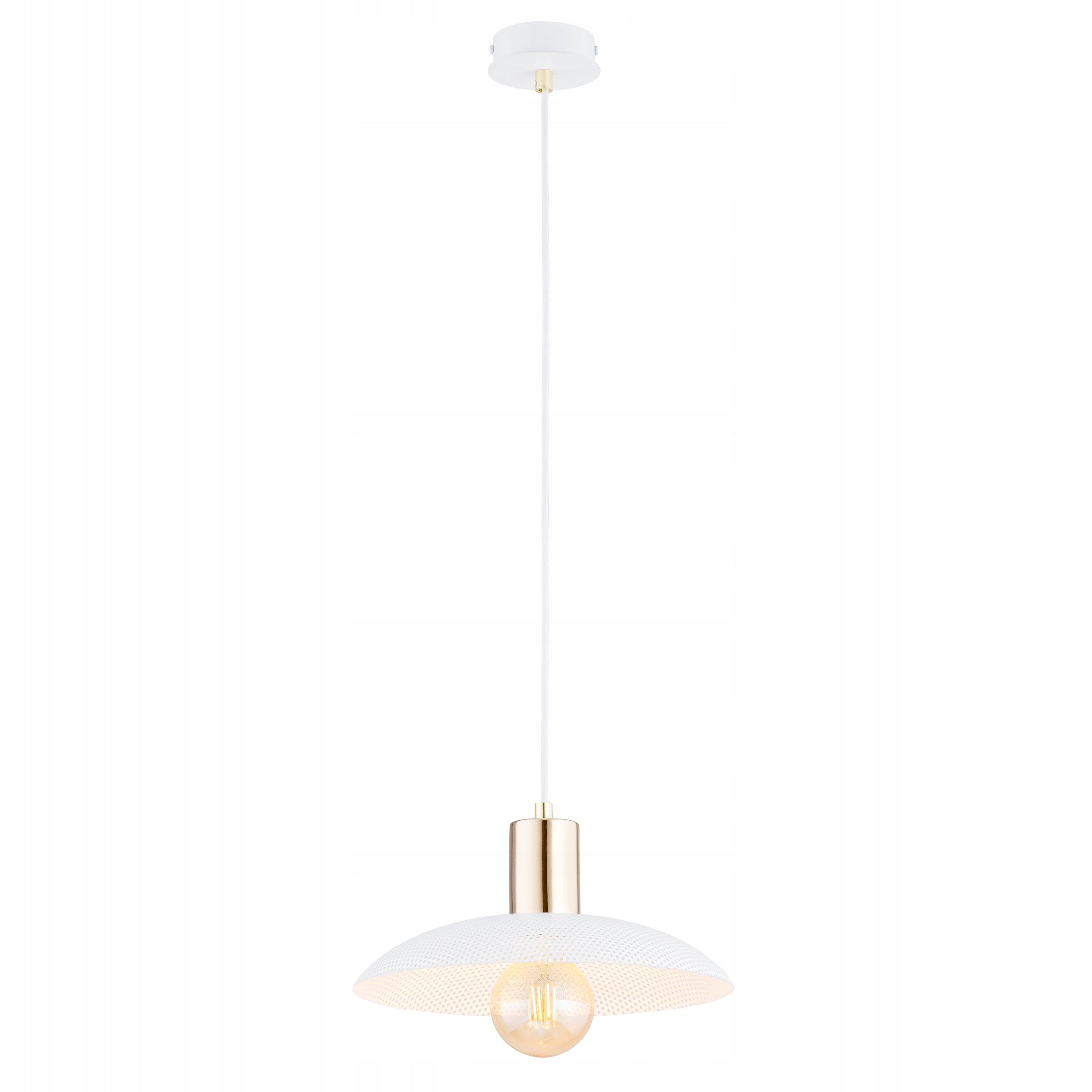 Závesná lampa Neli 1xE27 Zlaté Doplnky biela tienidlo Stropná regulácia