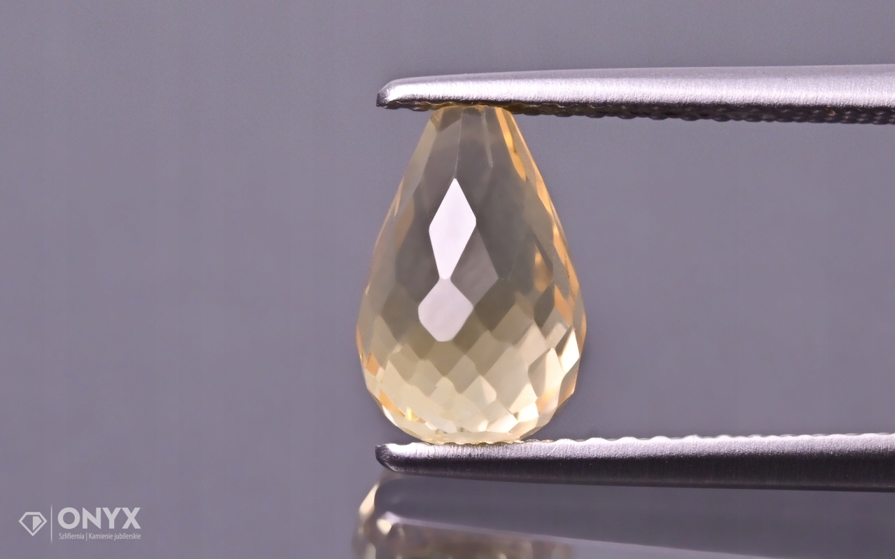 Citron fazetovaný sopel 9x6 mm