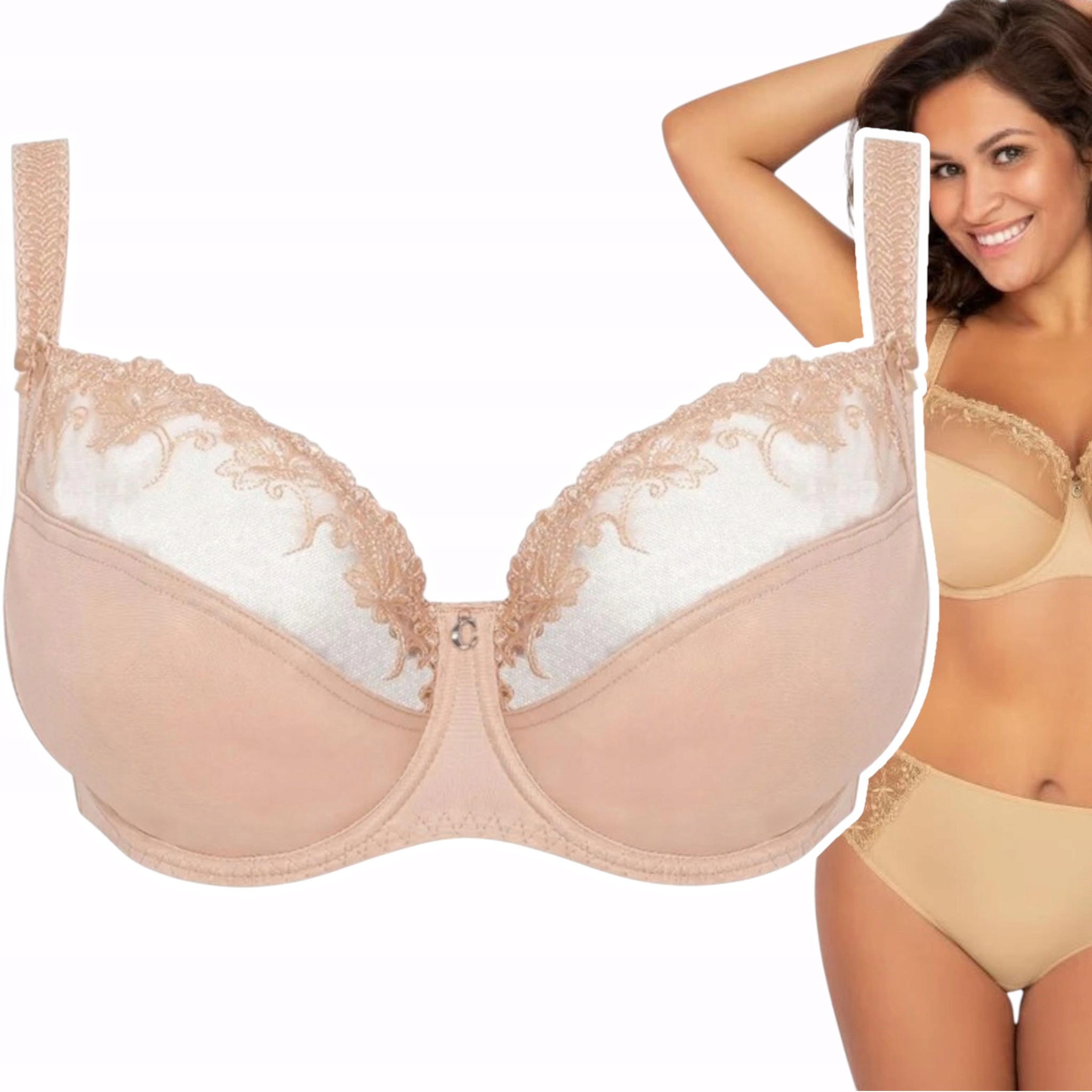Podprsenka Corin Bella 11724 Béžová H 90 Vyztužená Podprsenka Vysoký Můstek