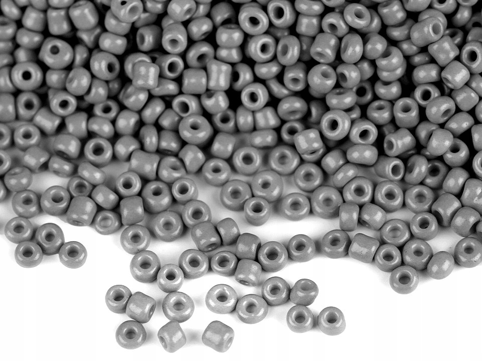 Koraliki szklane rokail 2,5 mm 20 g szare